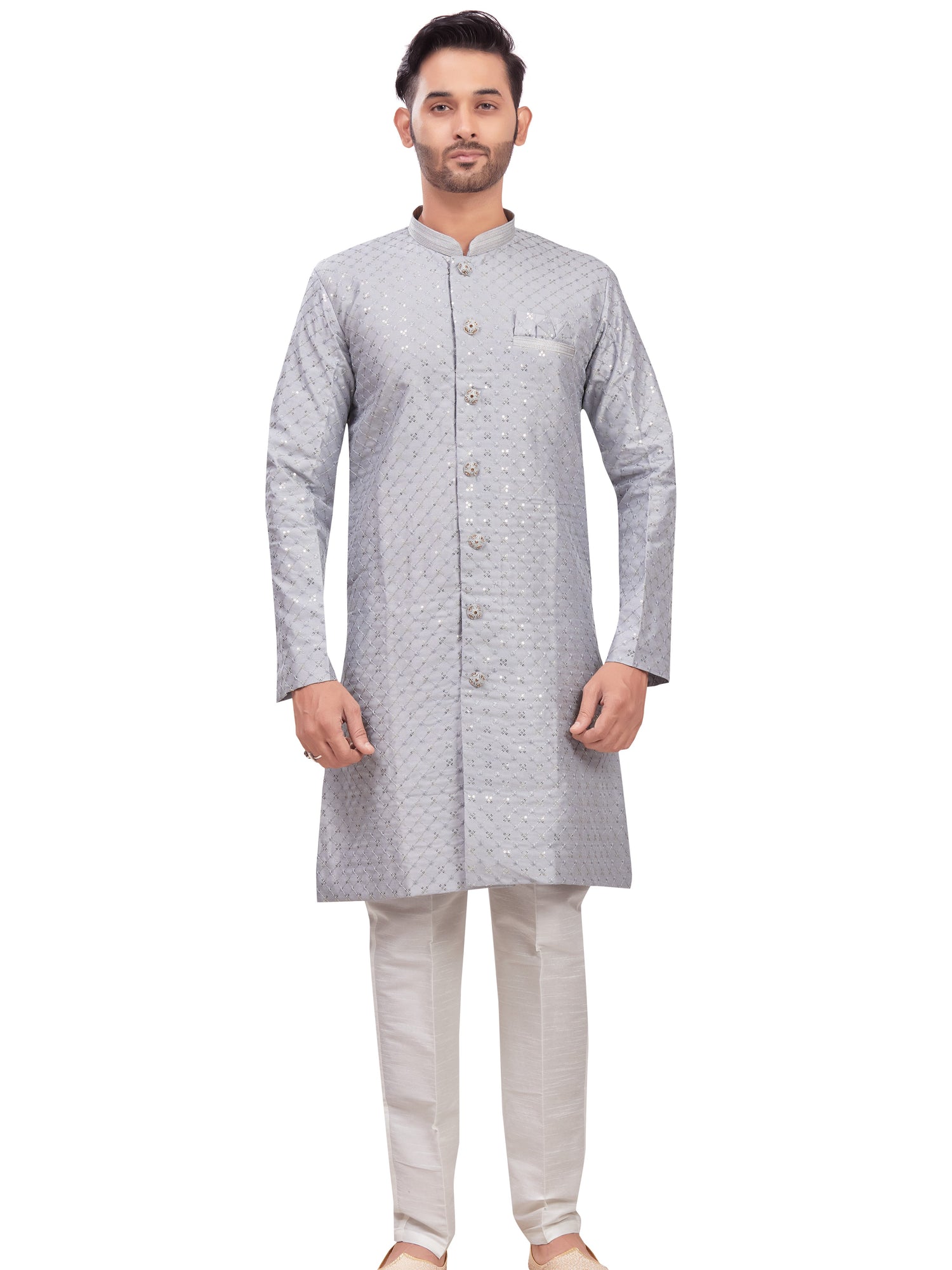 Mens Tiki Resham Kurta Set - Roop Darshan