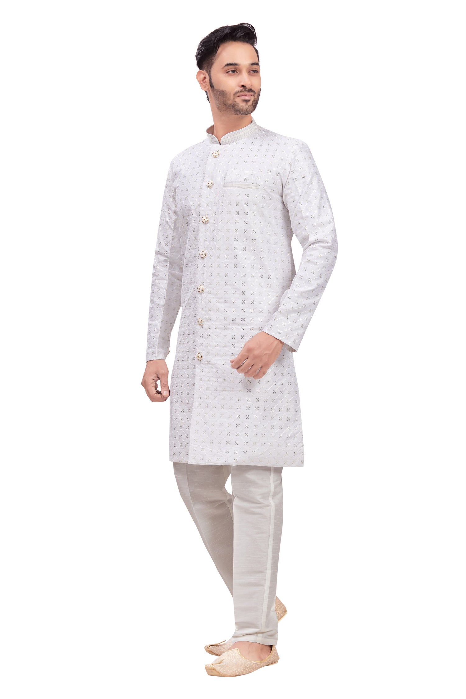 Mens Tiki Resham Kurta Set - Roop Darshan
