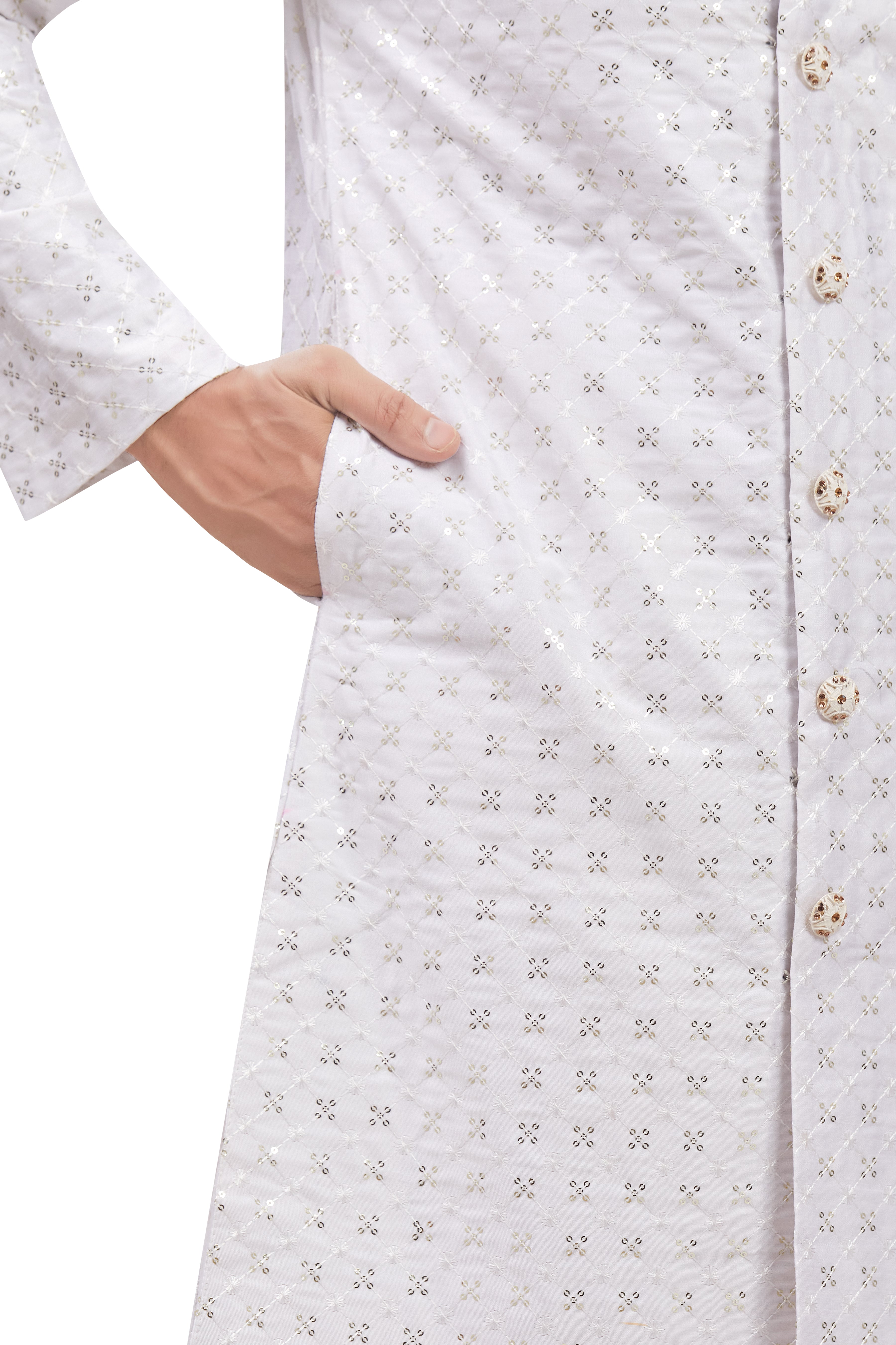 Mens Tiki Resham Kurta Set - Roop Darshan
