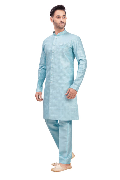 Mens Tiki Resham Embroidered Work Kurta Set - Roop Darshan