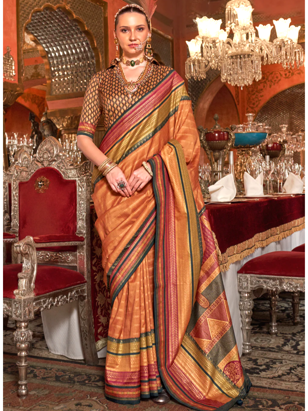 Chaitali Silk Printed Saree - Roop Darshan