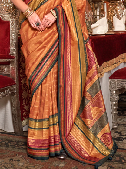 Chaitali Silk Printed Saree - Roop Darshan