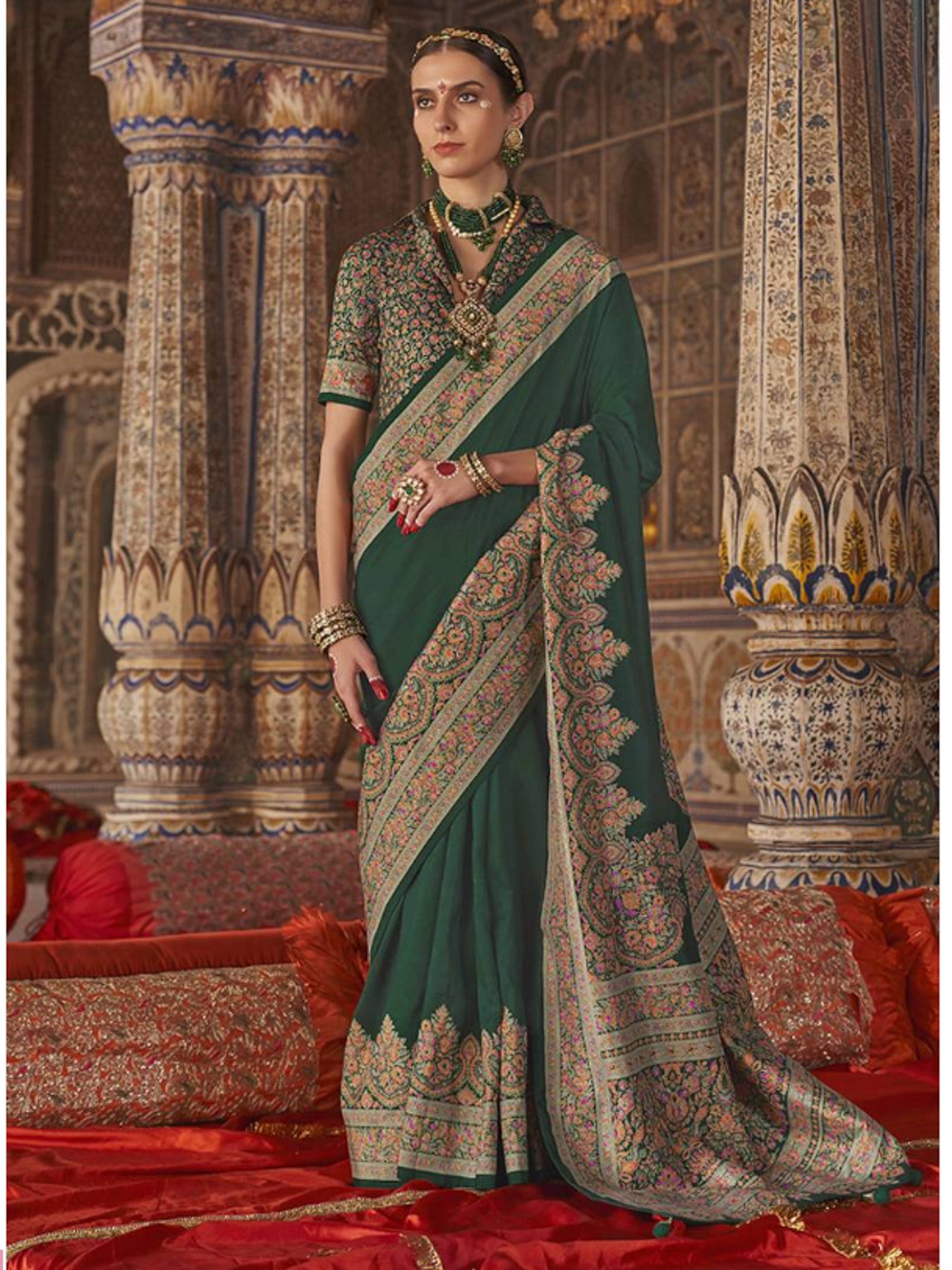 Shama Silk Printed Saree - Roop Darshan