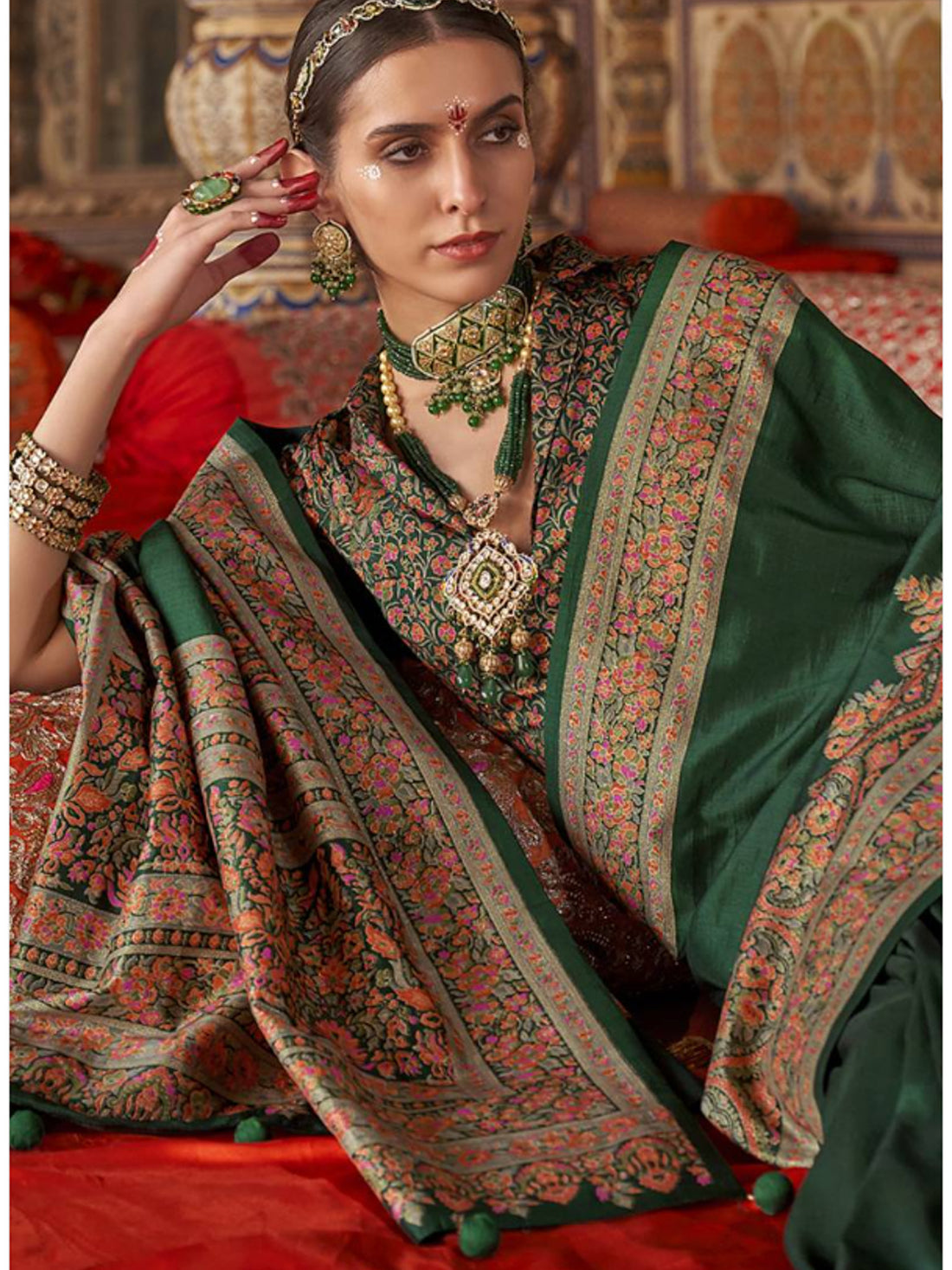 Shama Silk Printed Saree - Roop Darshan