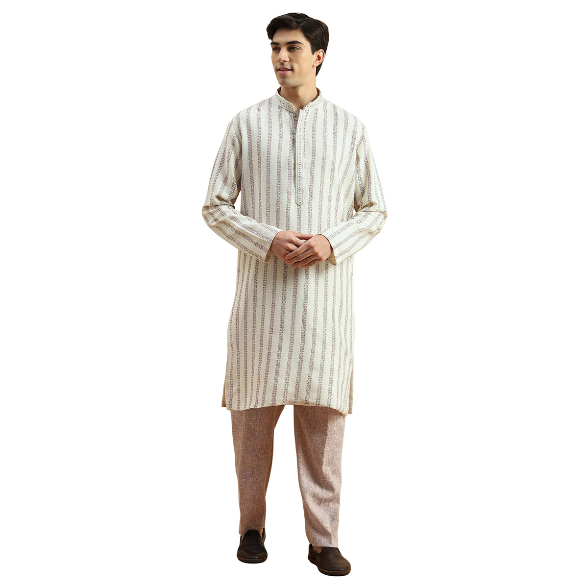Linen Resham Kurta Payjama