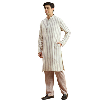 Linen Resham Kurta Payjama