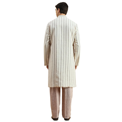 Linen Resham Kurta Payjama