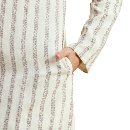 Linen Resham Kurta Payjama