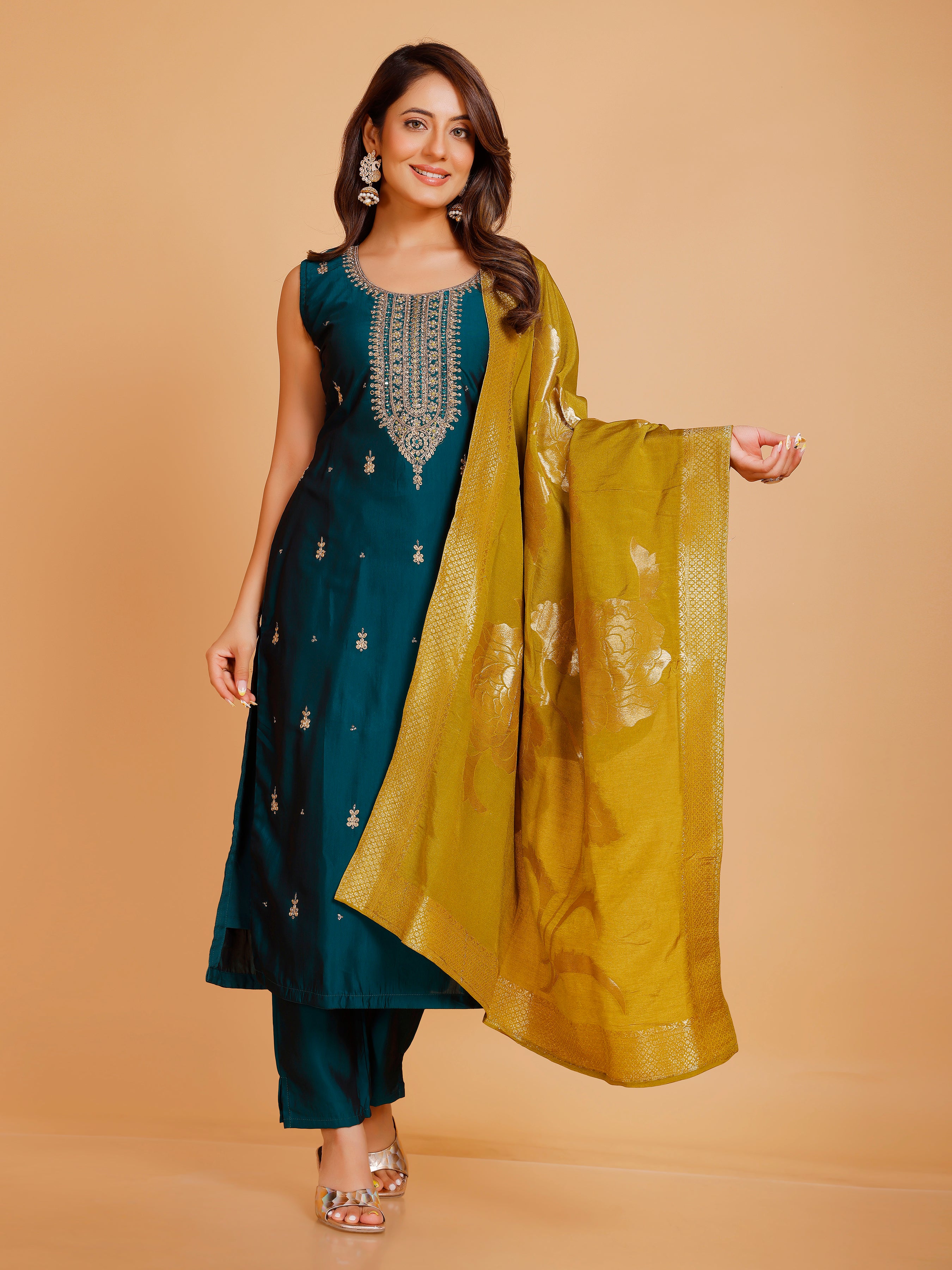 Vamika Silk Straight Suit