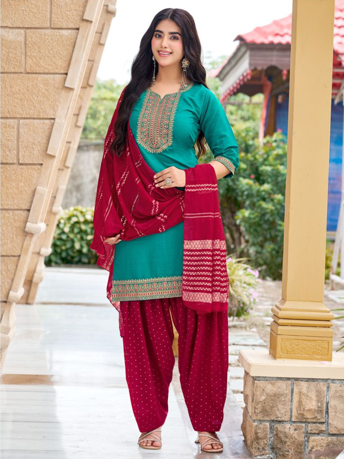 Jeel Silk Patiyala Suit