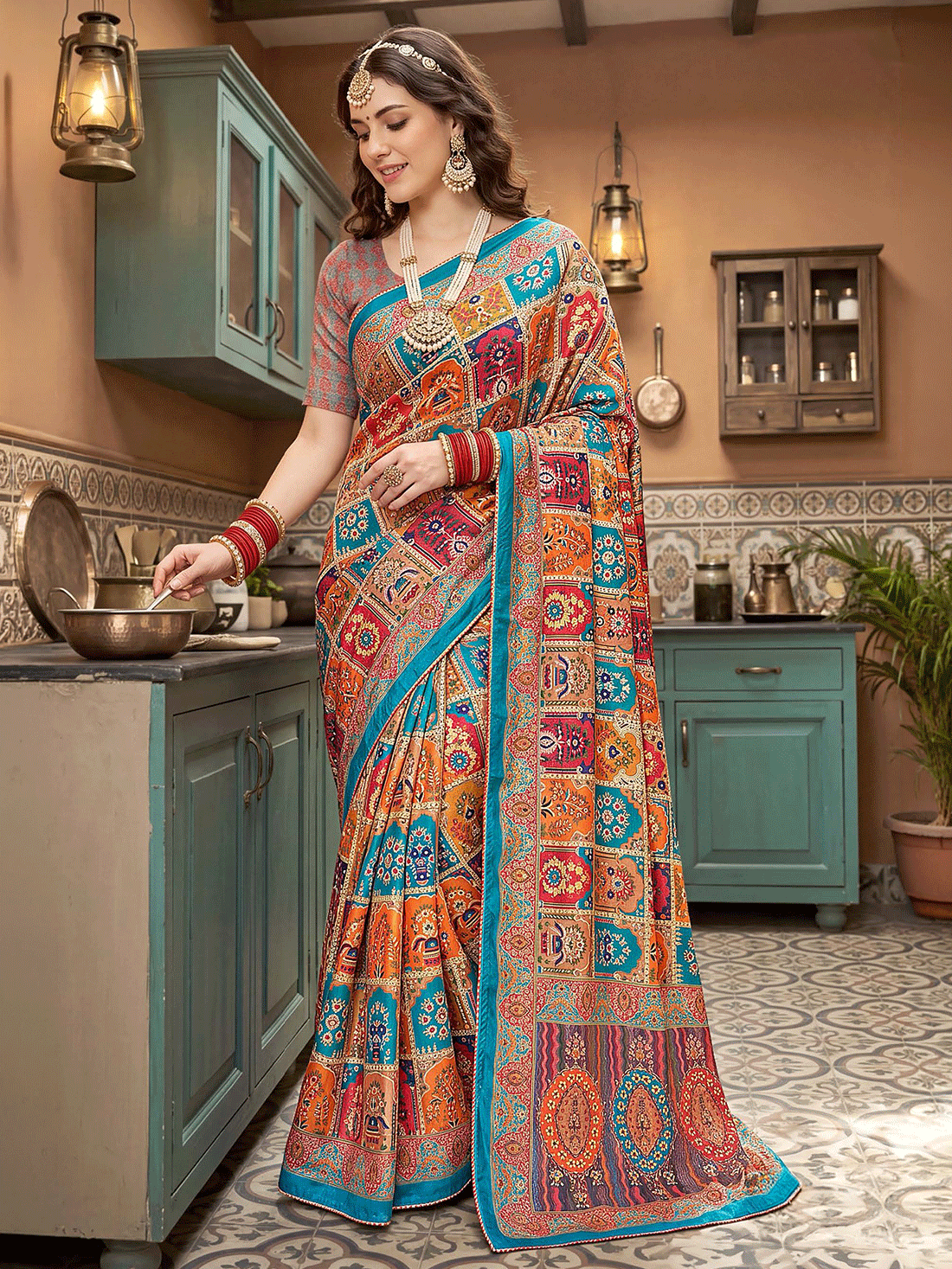 Meshwa Crepe Printed Saree