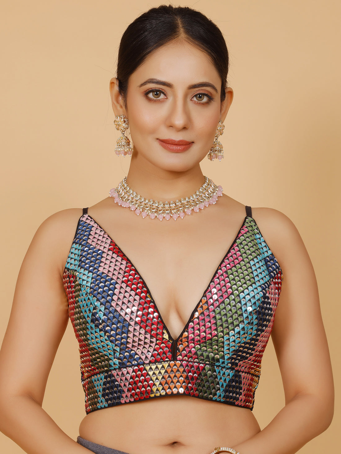 Ladies Georgette Sequin Work Blouse