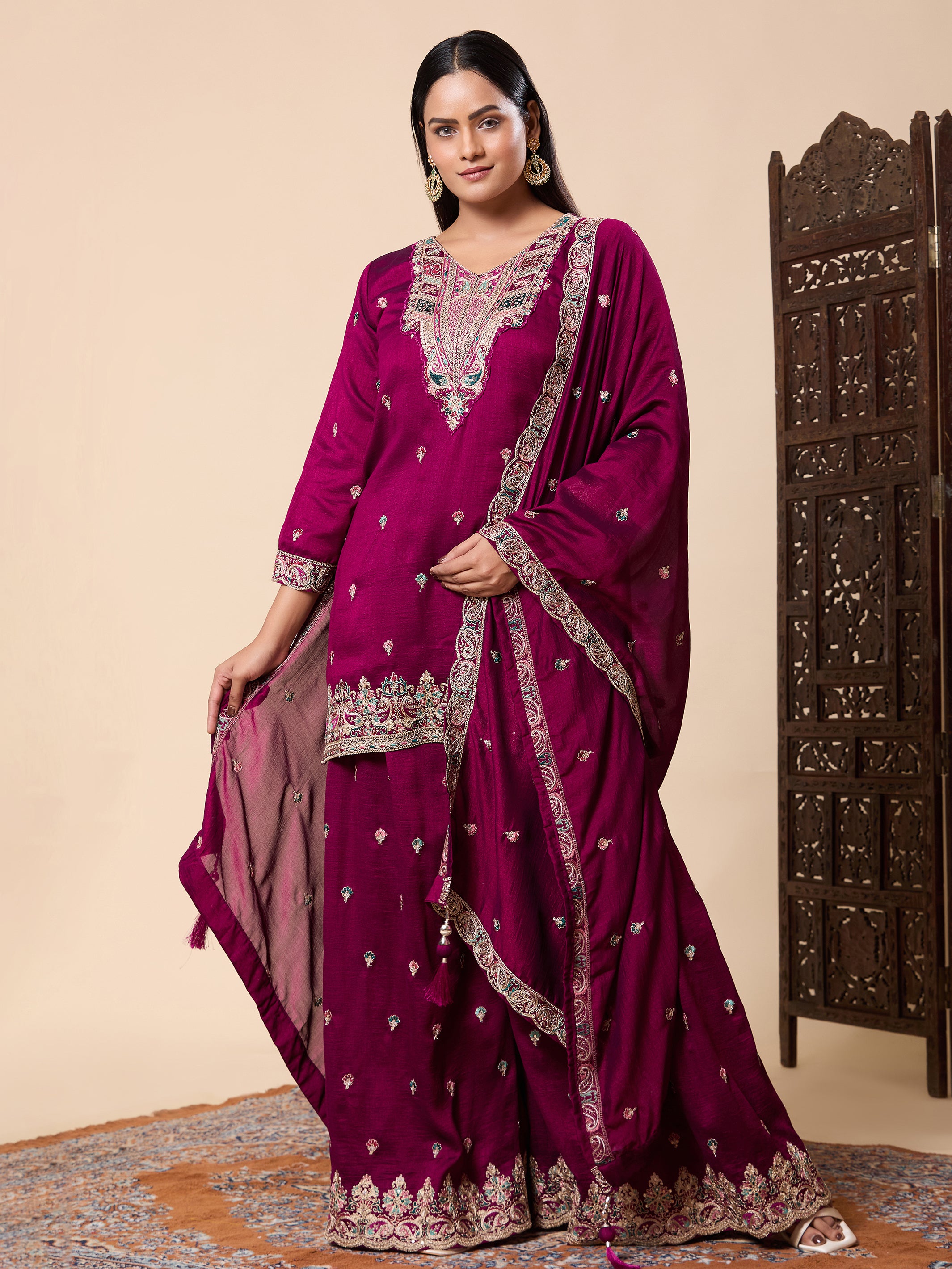 Vanika Palazzo Suit - Roop Darshan