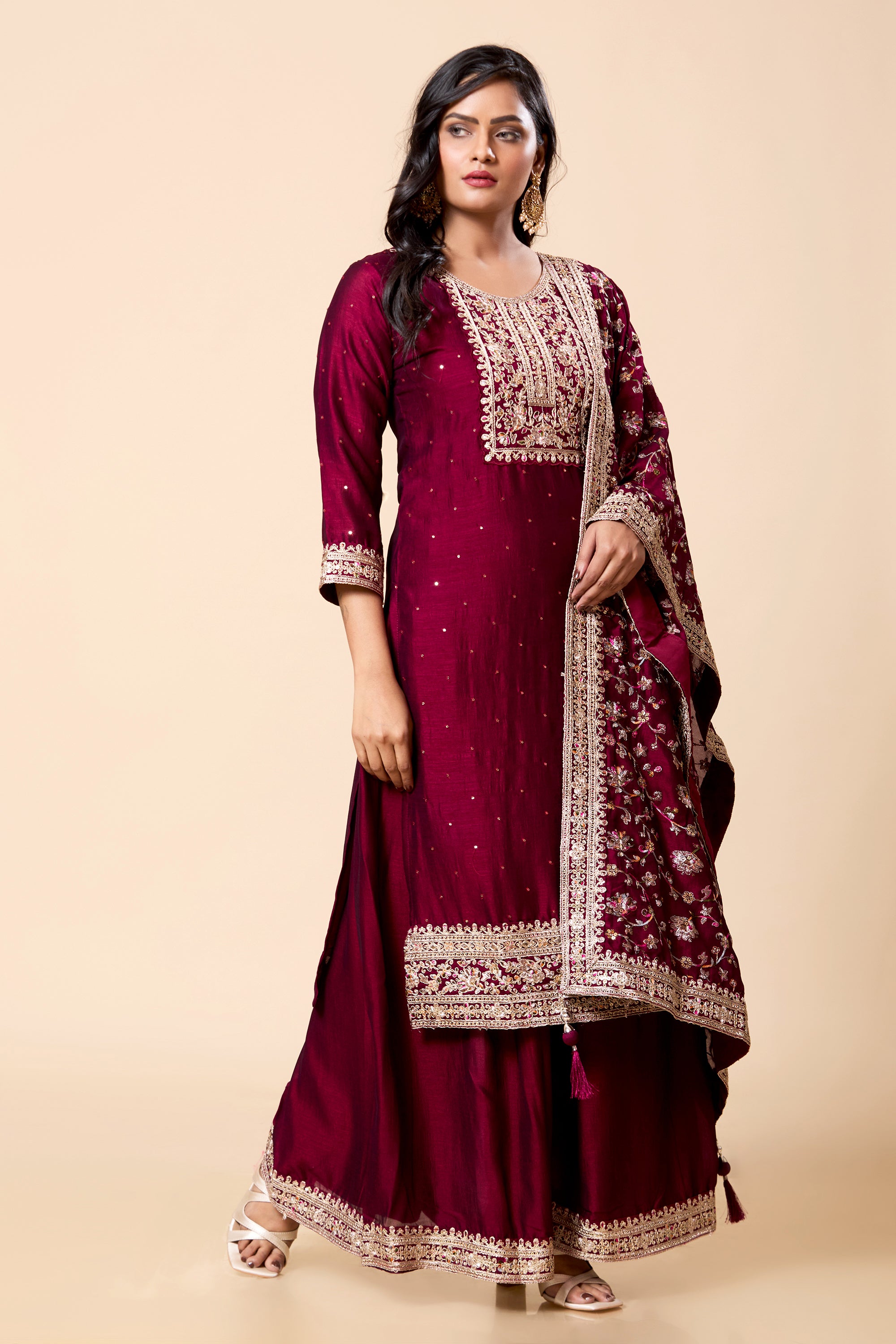Vinita Palazzo Suit - Roop Darshan