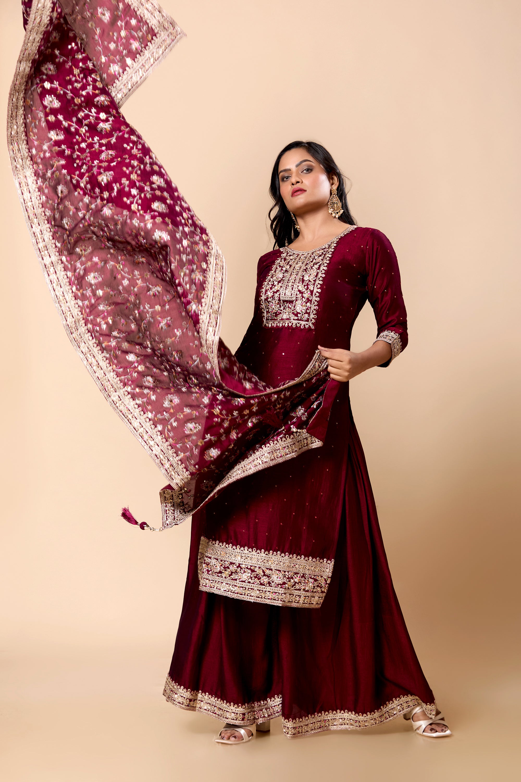 Vinita Palazzo Suit - Roop Darshan