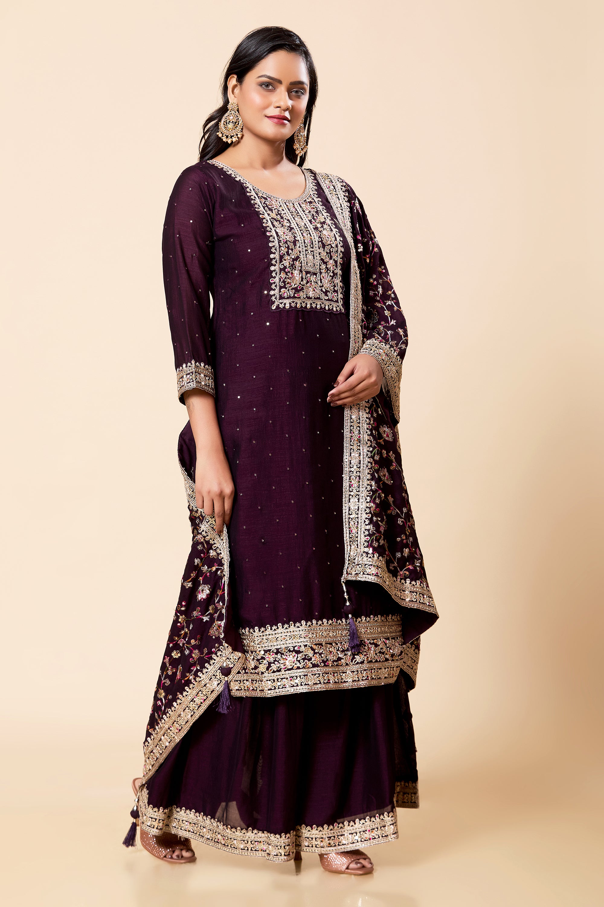 Vinita Palazzo Suit - Roop Darshan