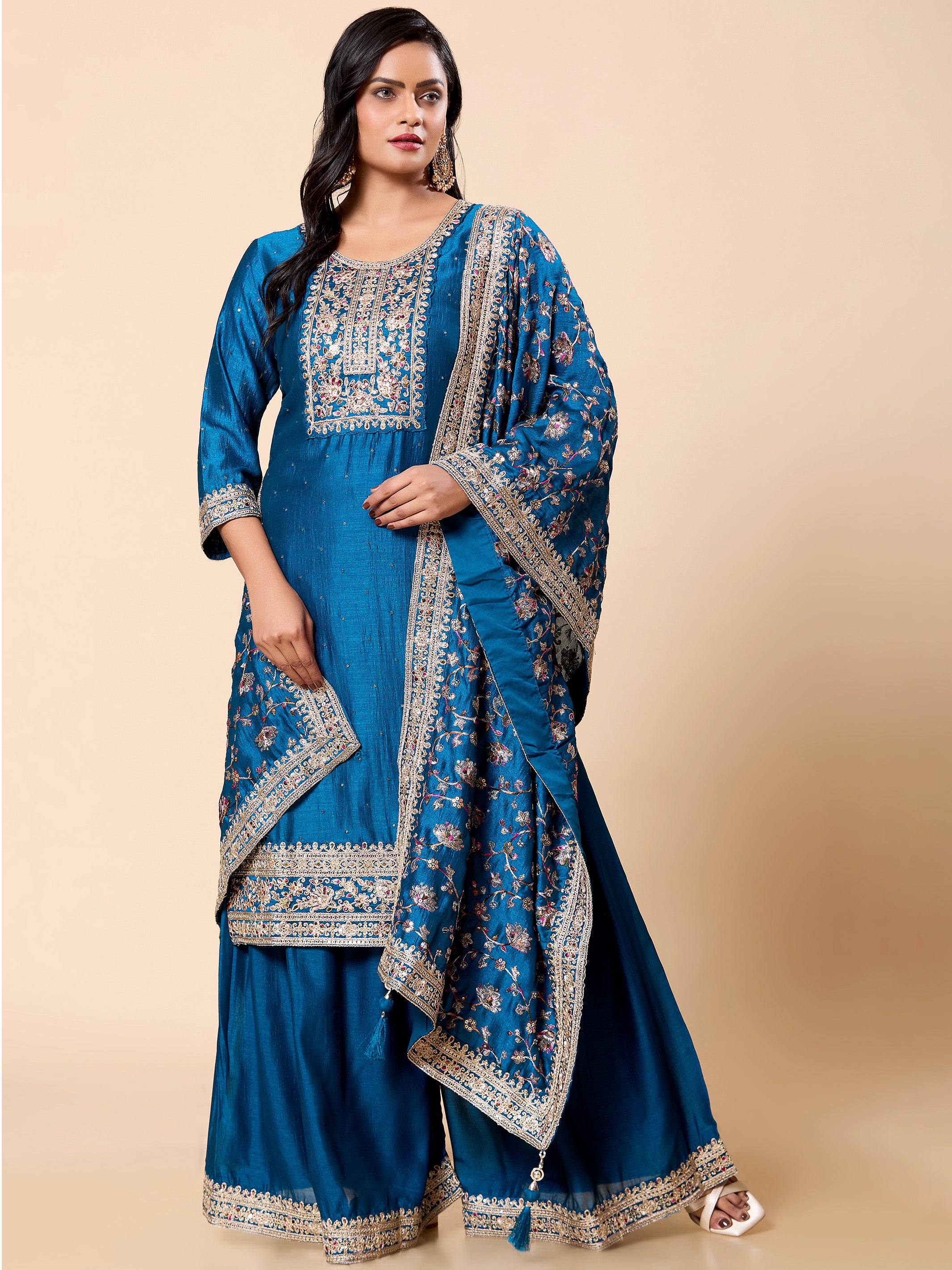 Vinita Palazzo Suit - Roop Darshan