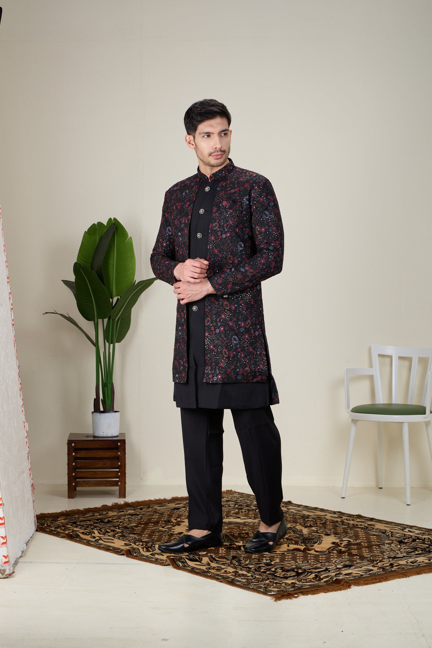 Mens Kurta Set With Jacket