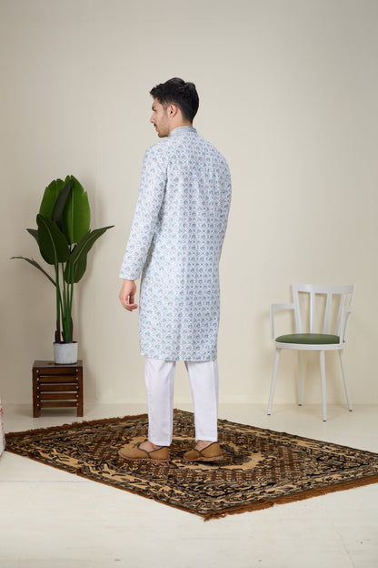 Mens Silk Kurta Set