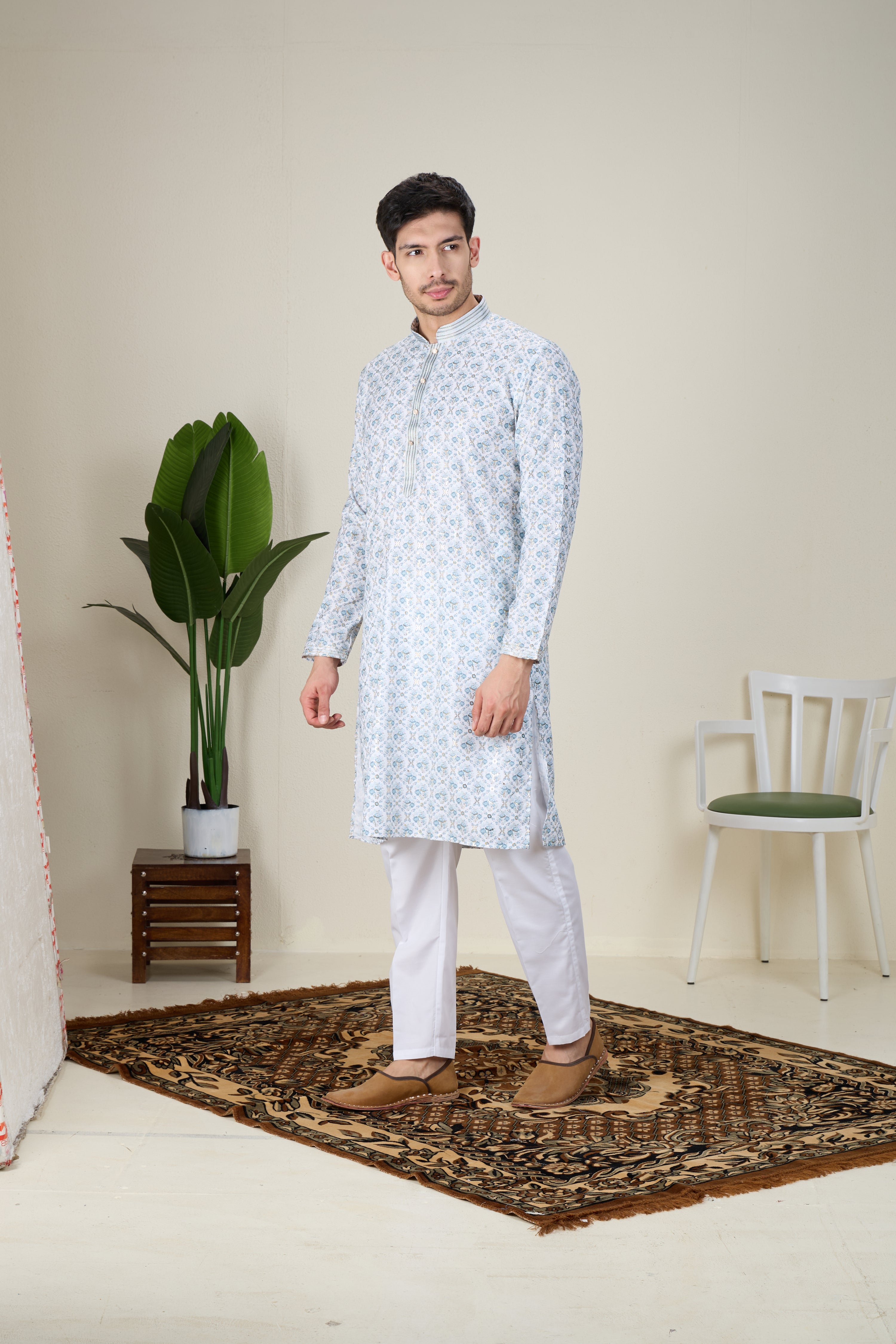 Mens Silk Kurta Set