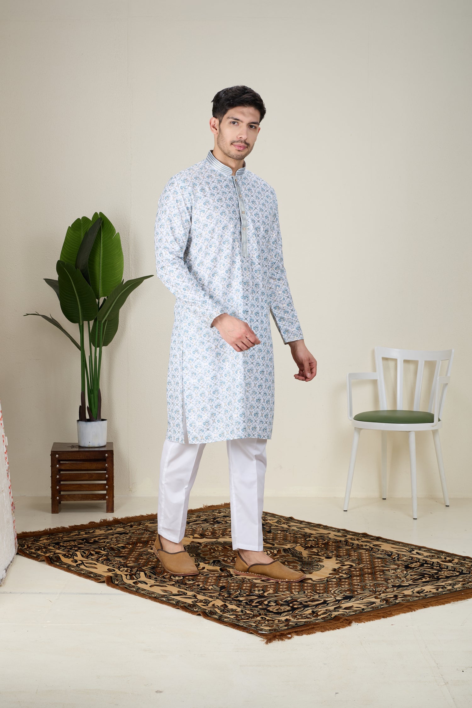 Mens Silk Kurta Set