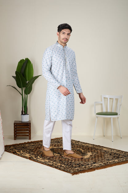 Mens Silk Kurta Set