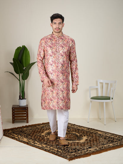 Mens Silk Kurta Set