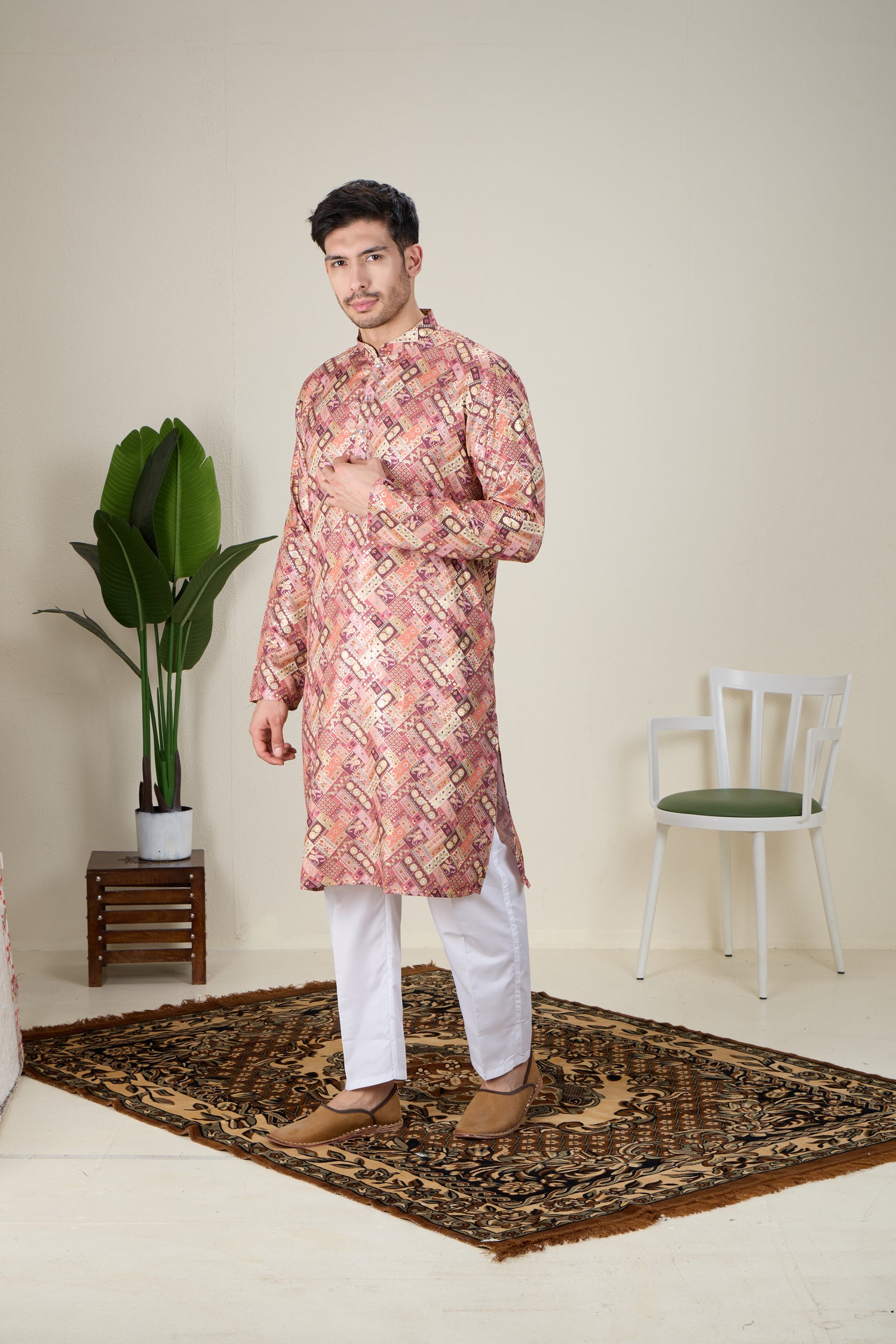 Mens Silk Kurta Set