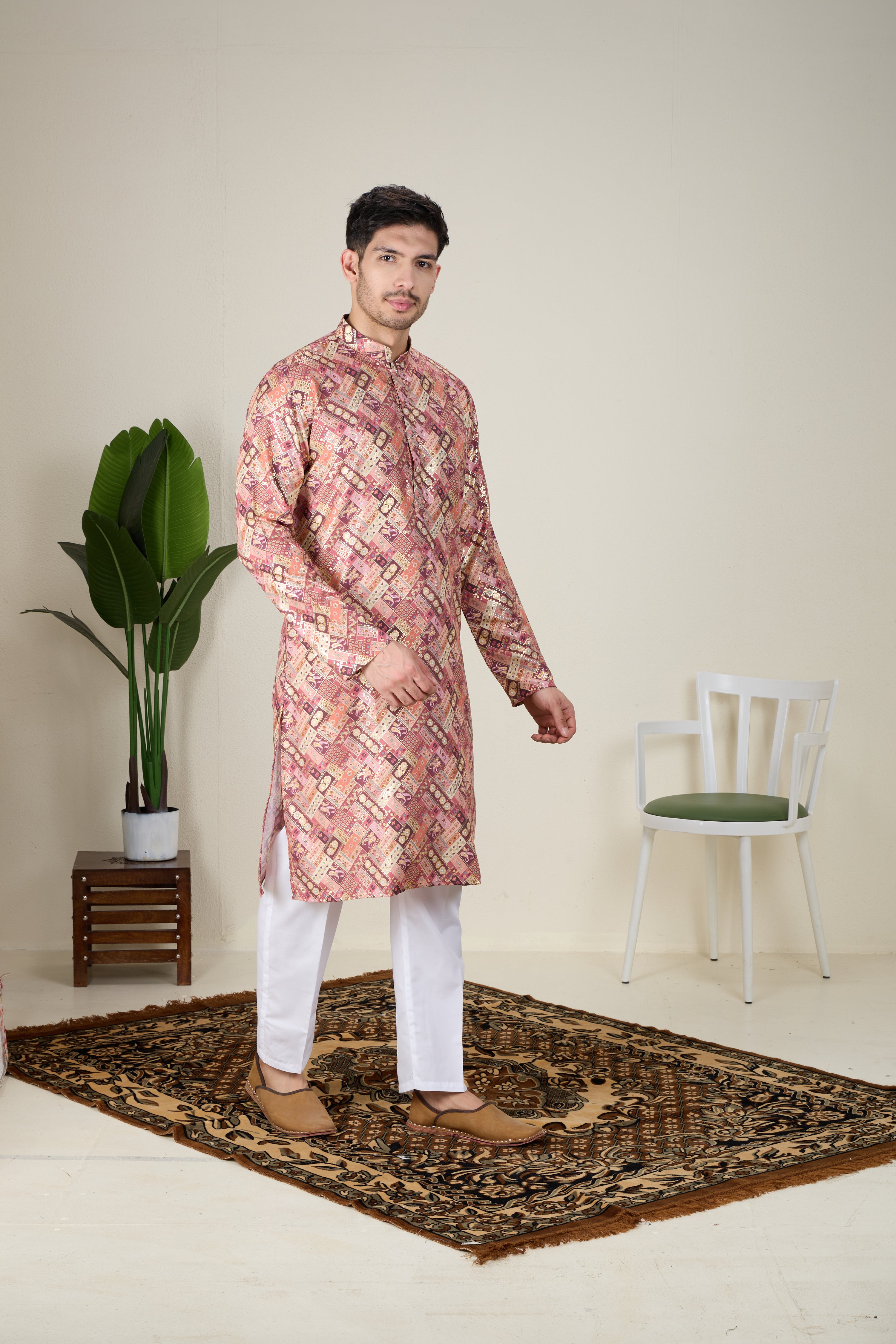 Mens Silk Kurta Set