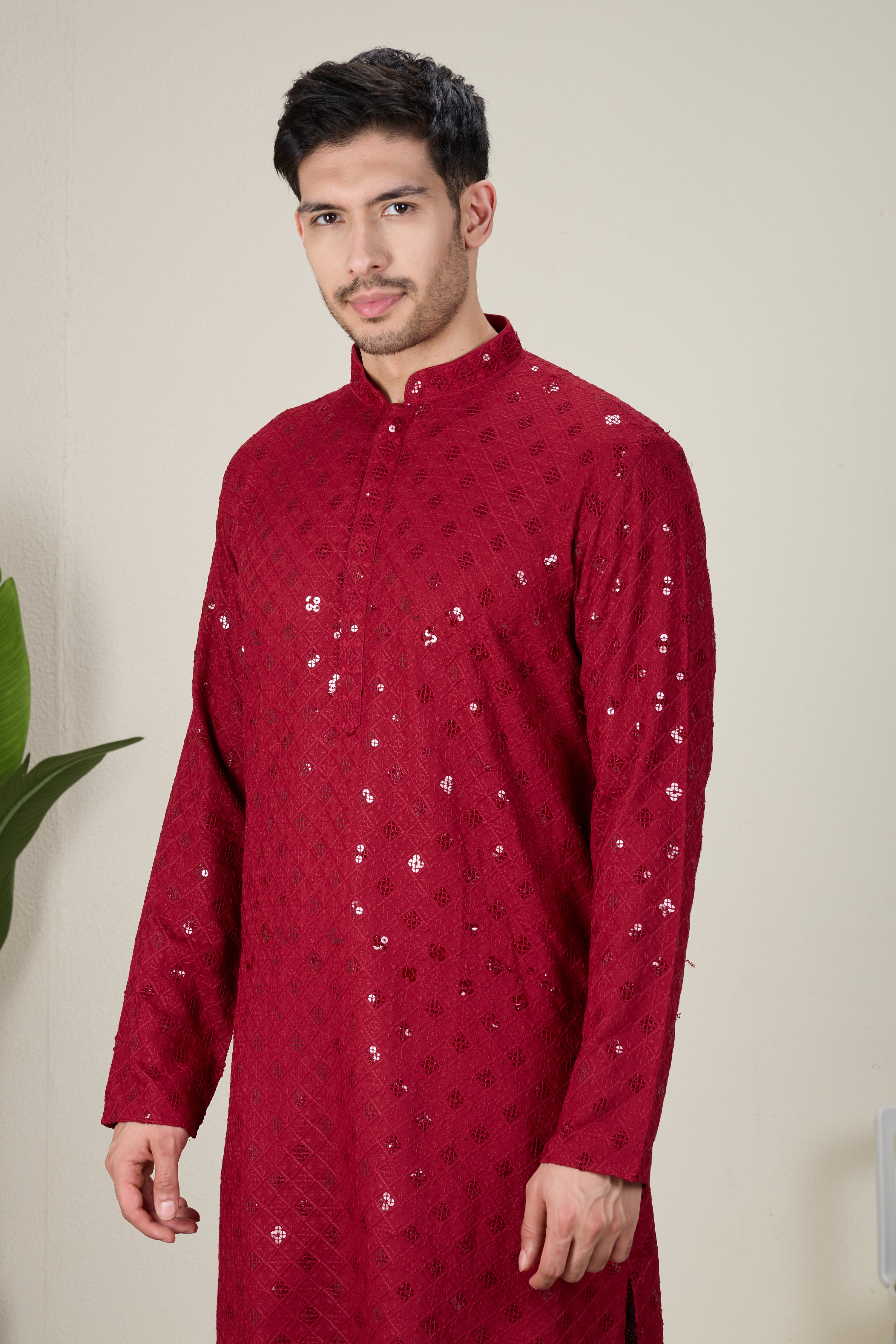 Mens Embroidered Kurta Set