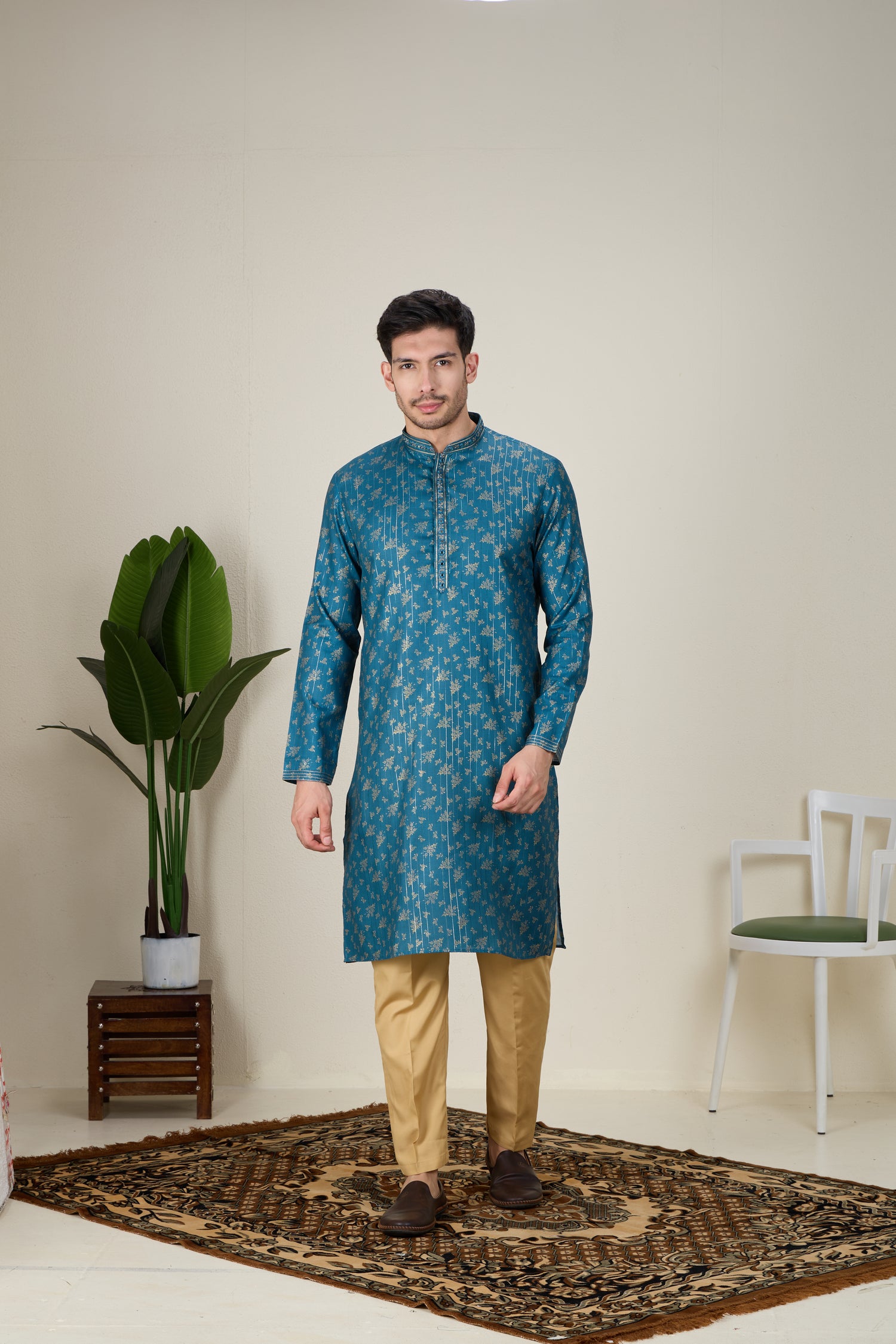 Mens Silk Kurta Set