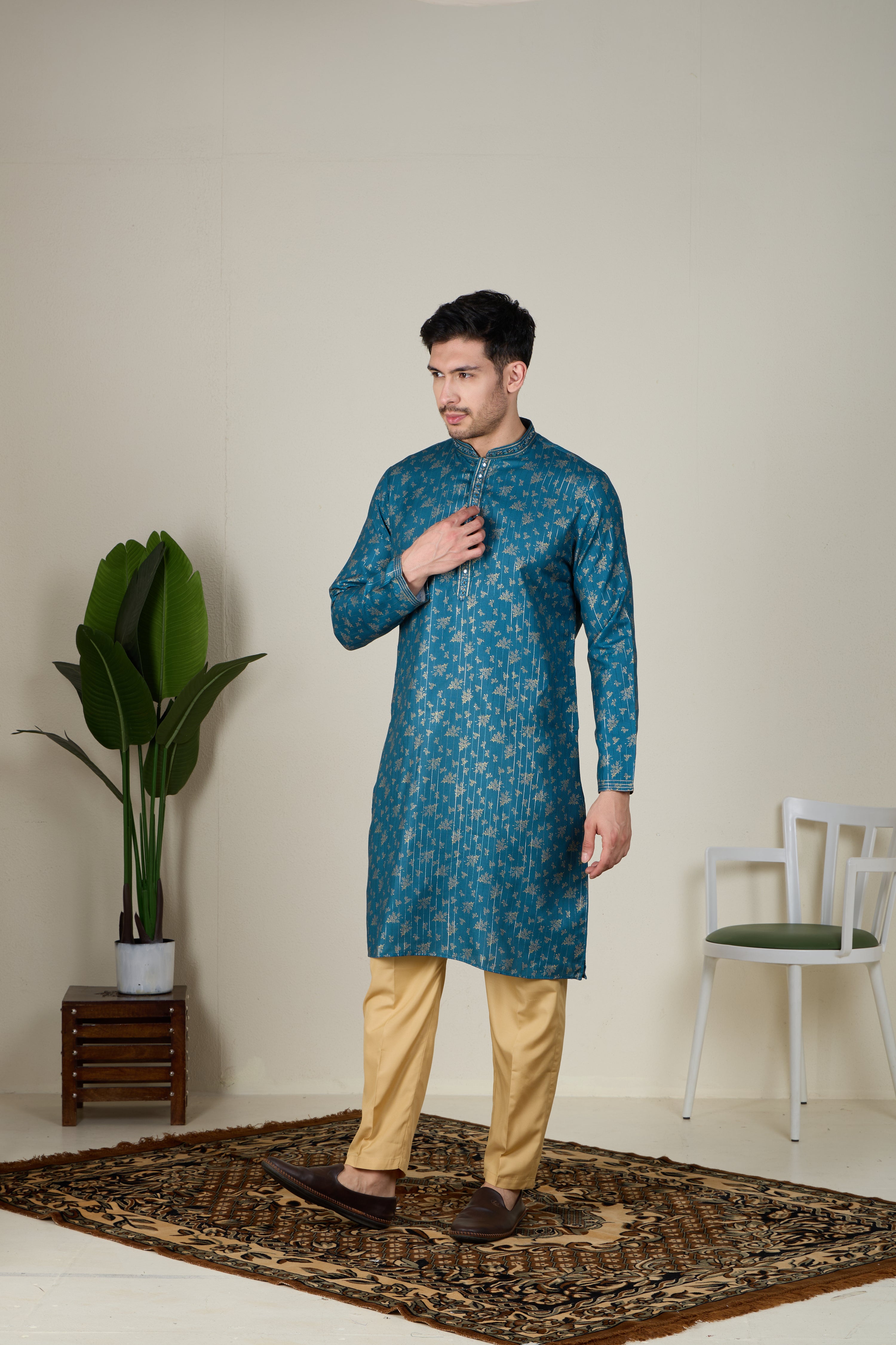 Mens Silk Kurta Set