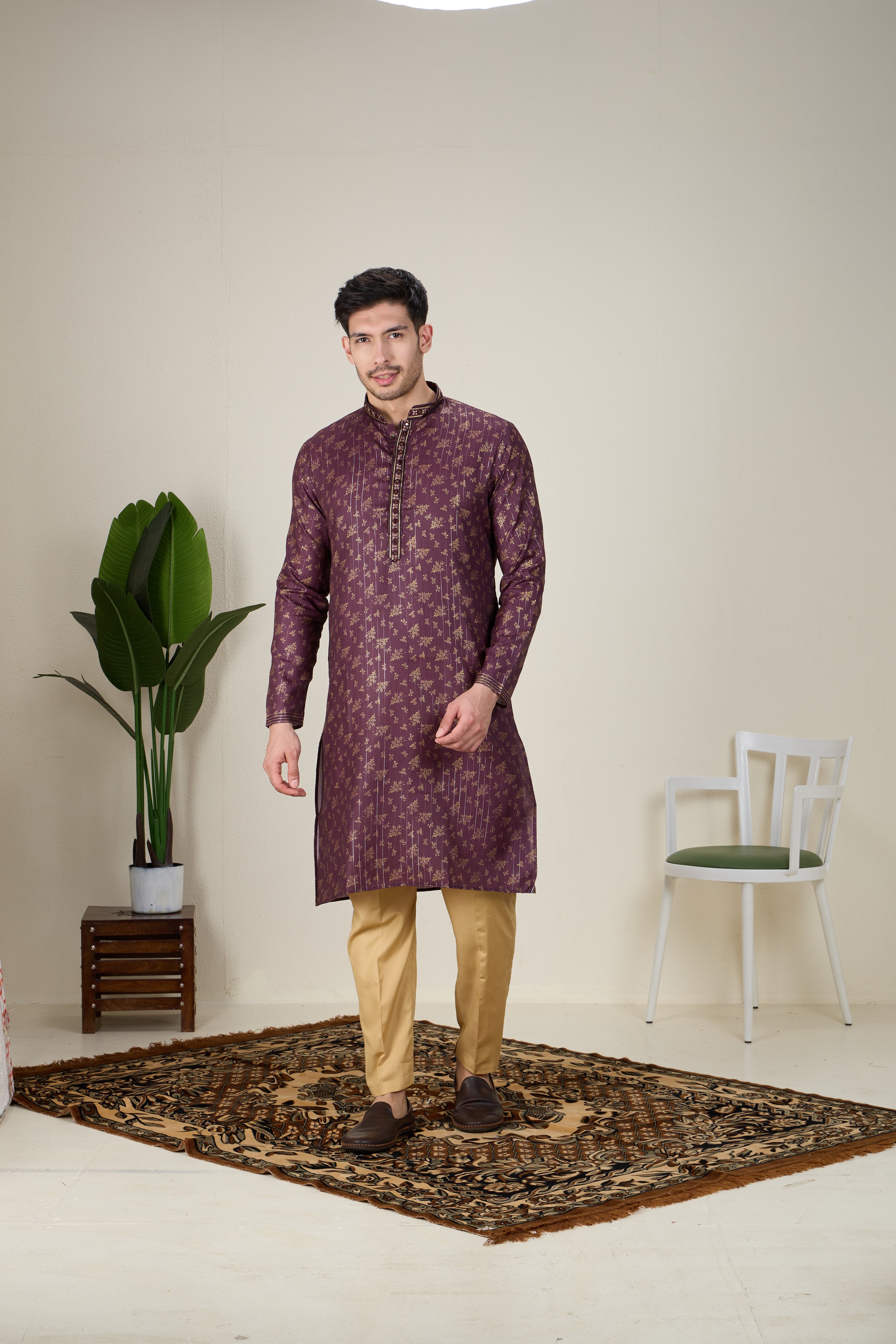 Mens Silk Kurta Set