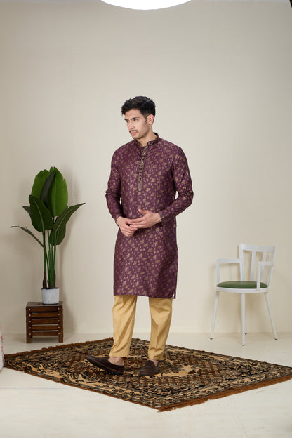 Mens Silk Kurta Set