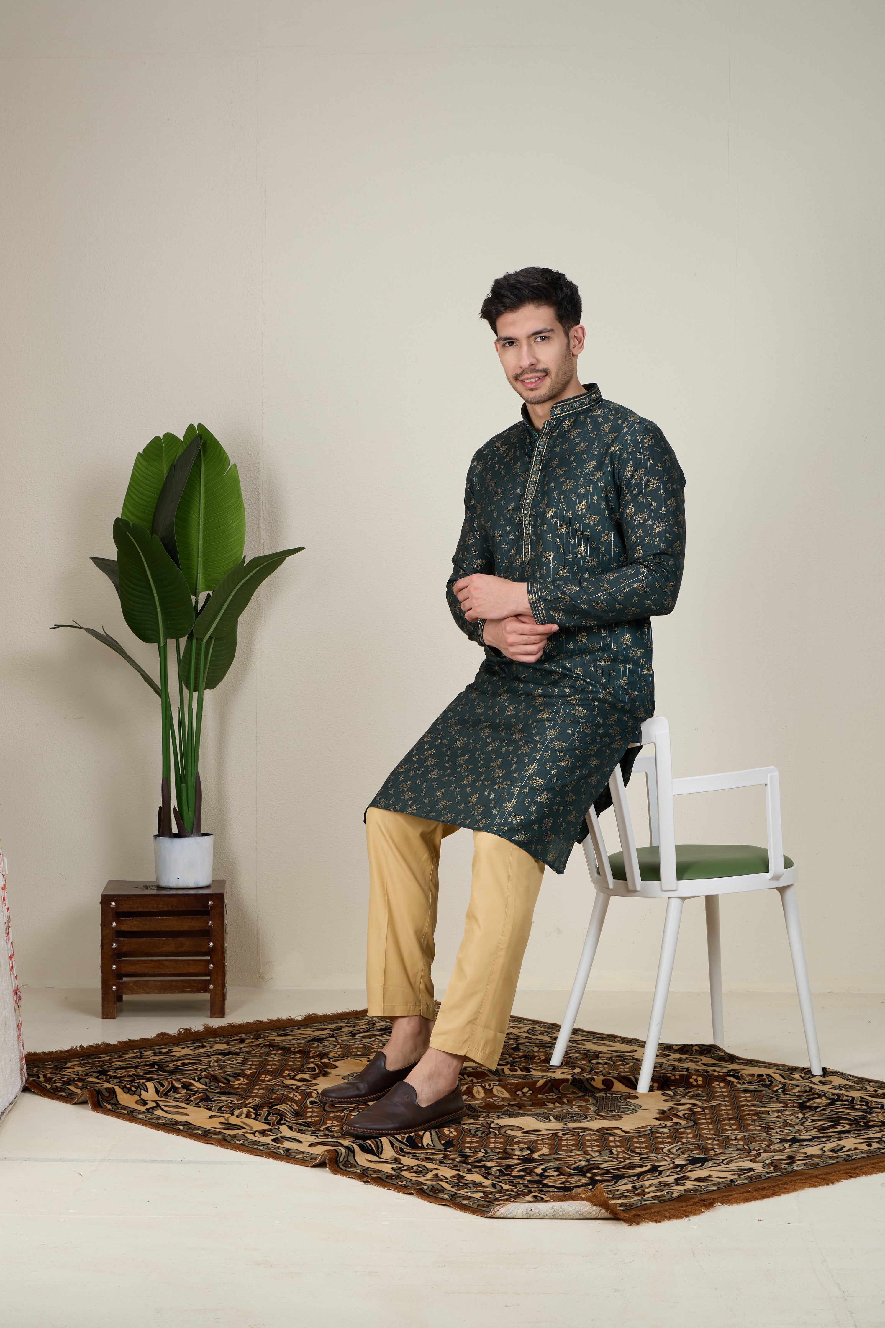 Mens Silk Kurta Set