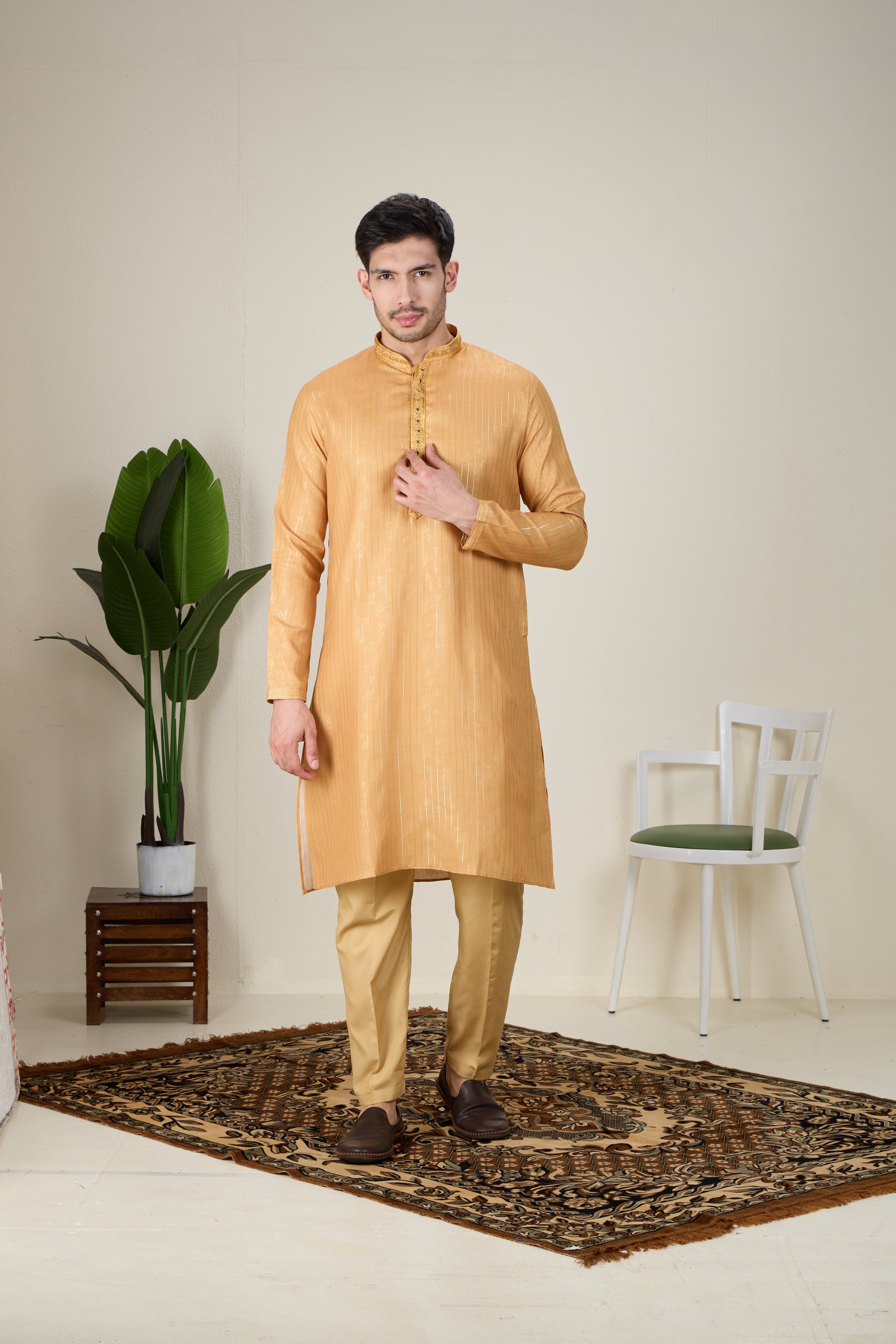 Mens Silk Kurta Set