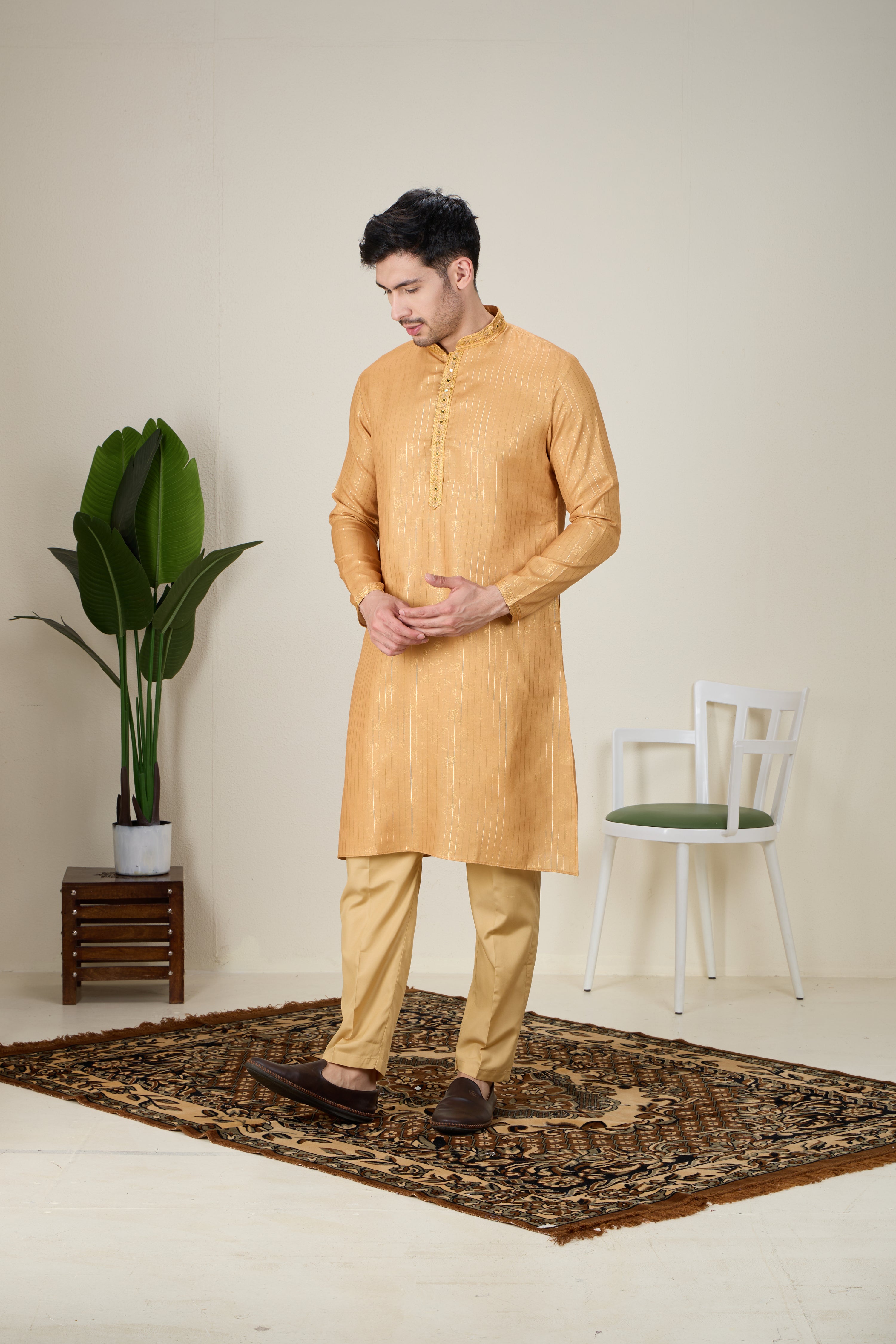 Mens Silk Kurta Set