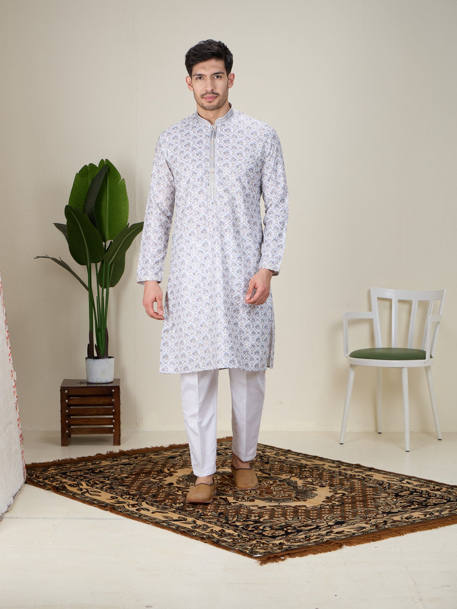 Mens Silk Kurta Set