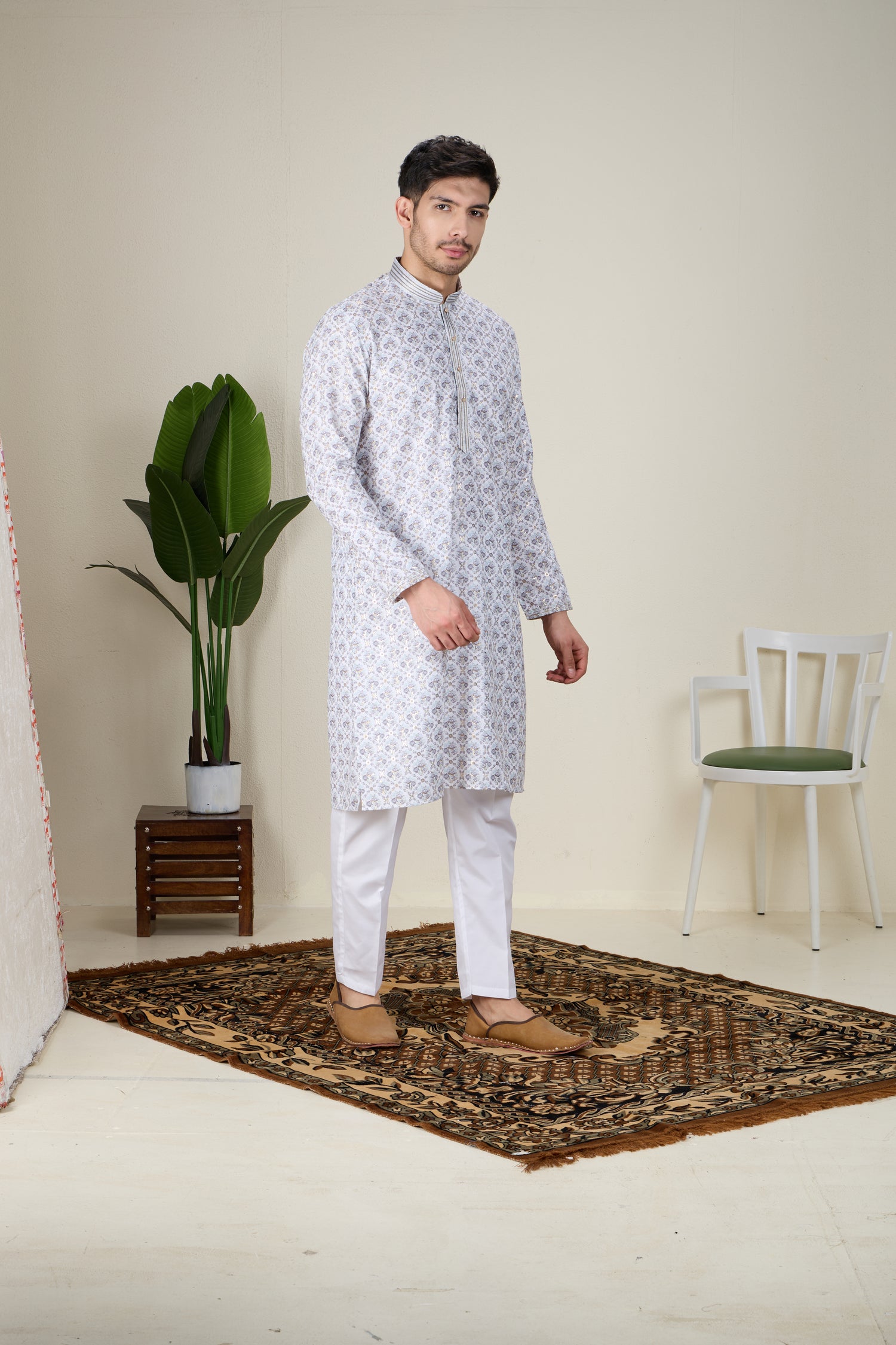 Mens Silk Kurta Set