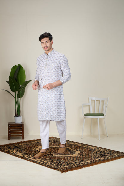 Mens Silk Kurta Set