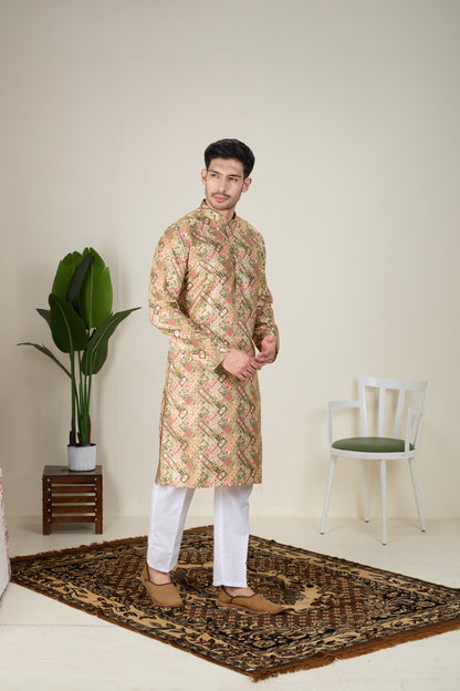 Mens Silk Kurta Set