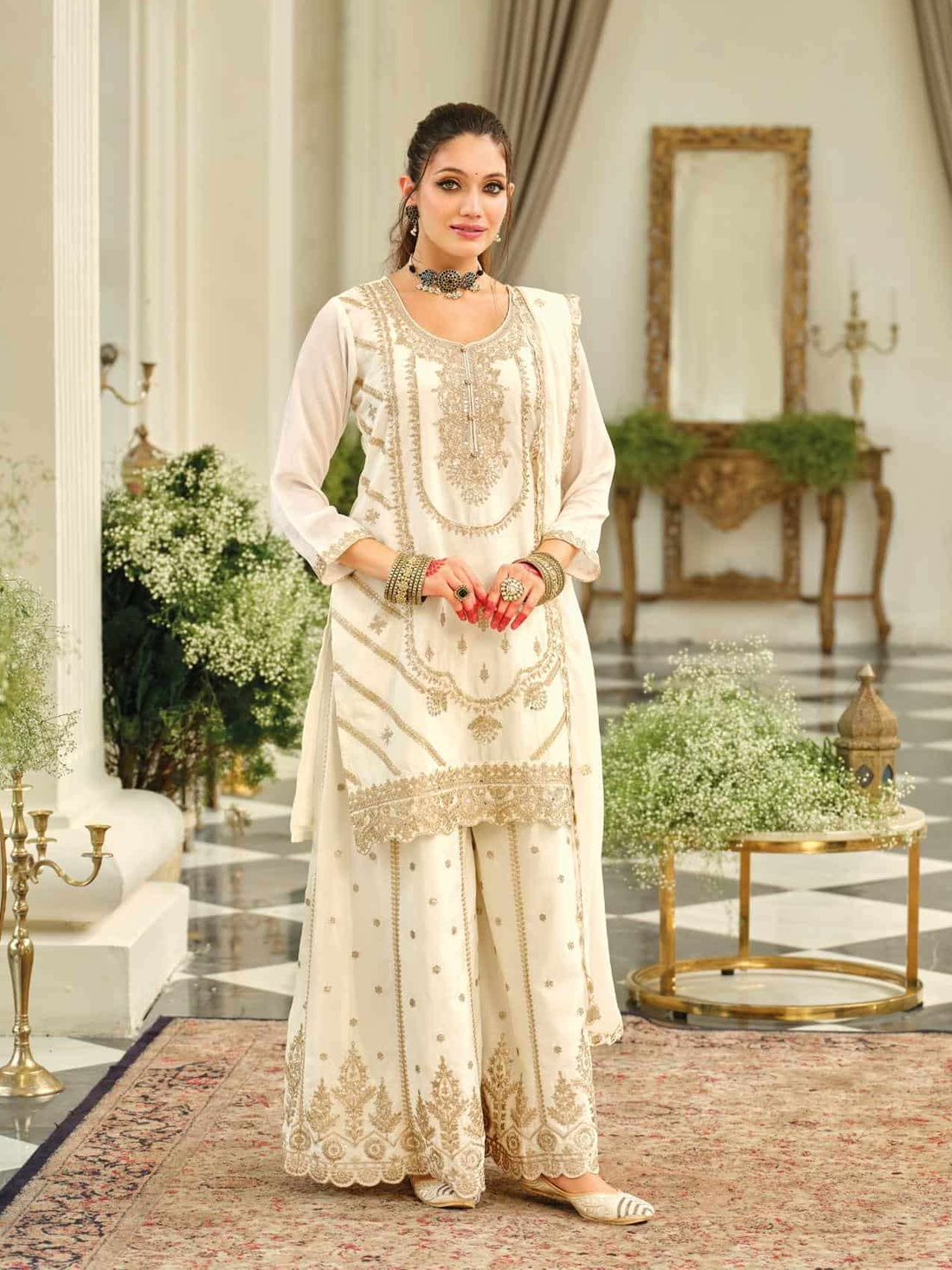 Leena Silk Palazzo Suit