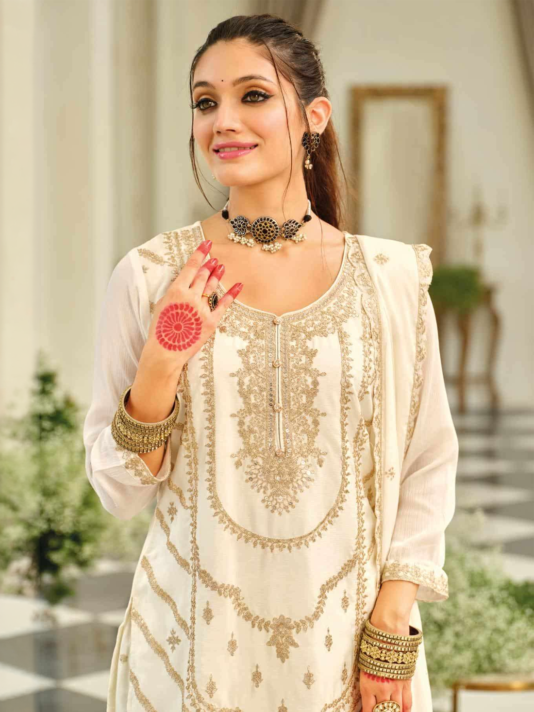 Leena Silk Palazzo Suit