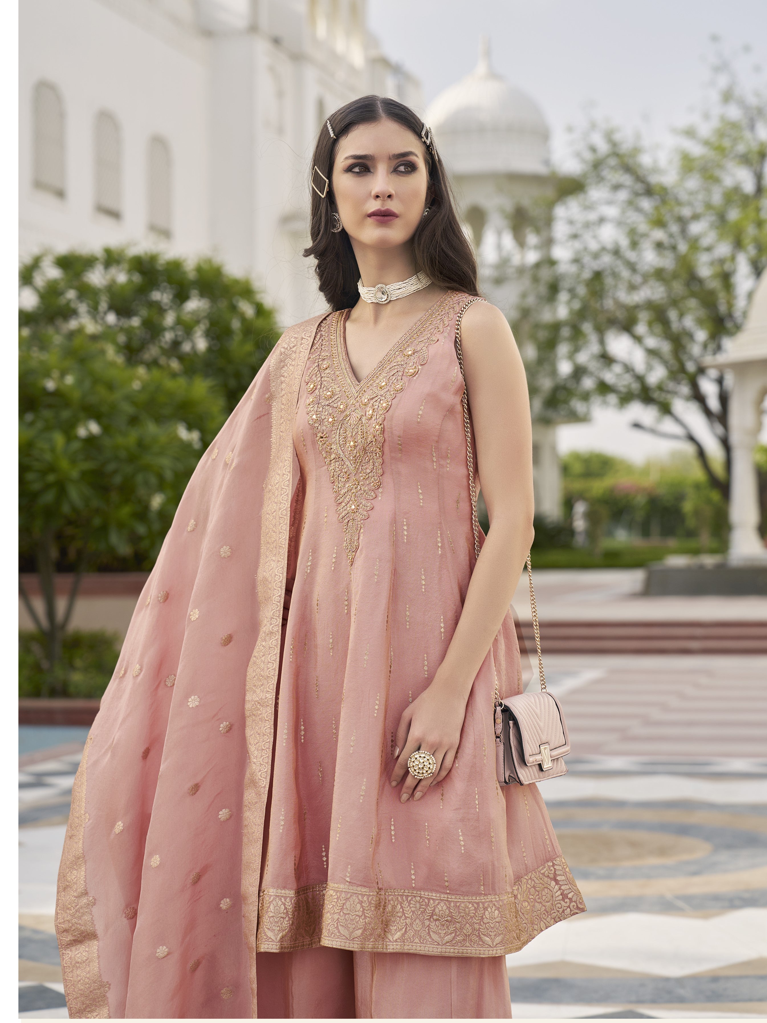 Mira Flair Palazzo Suit - Roop Darshan