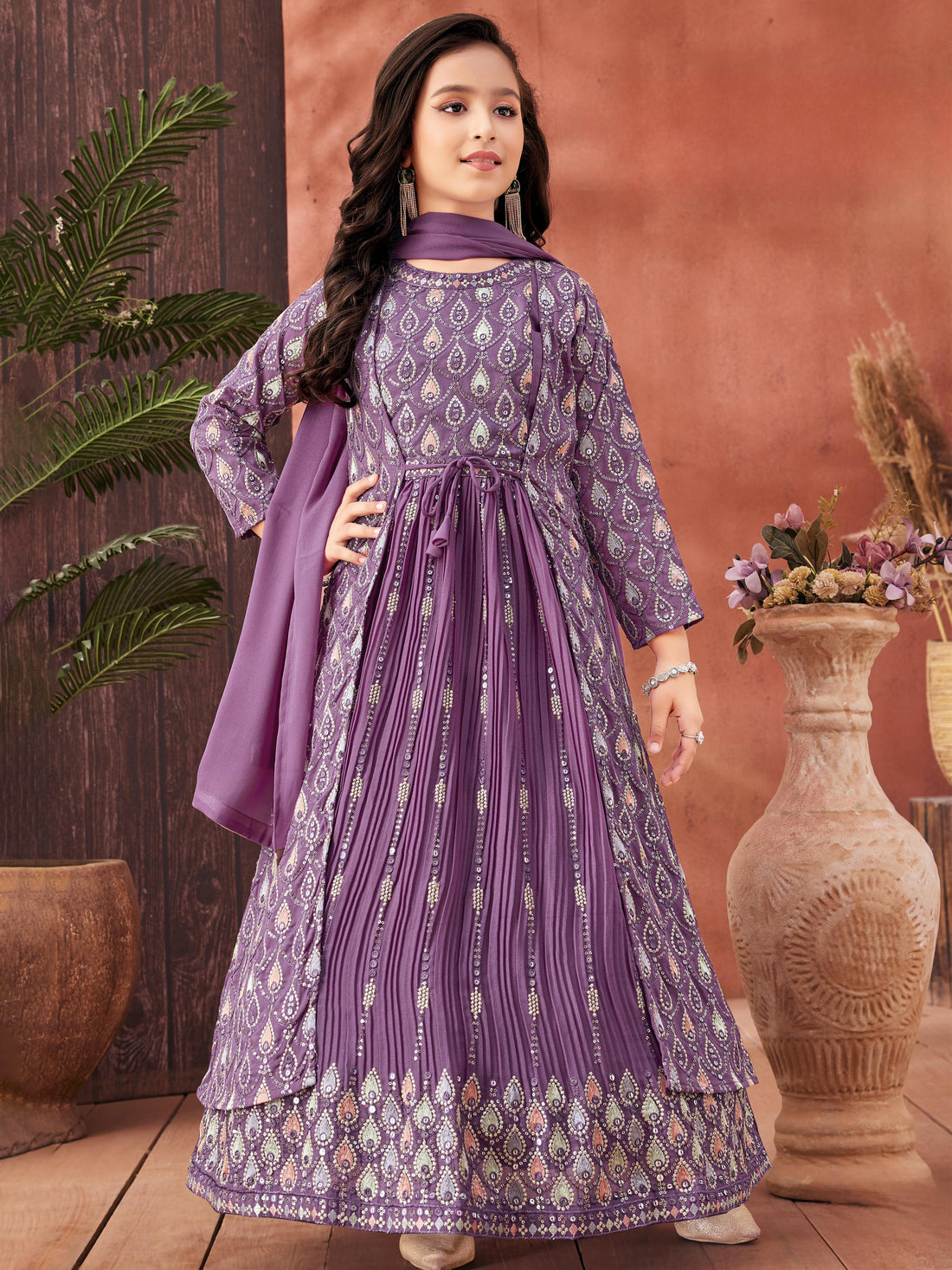 Kashvi Flair Suit With Jacket - Roop Darshan