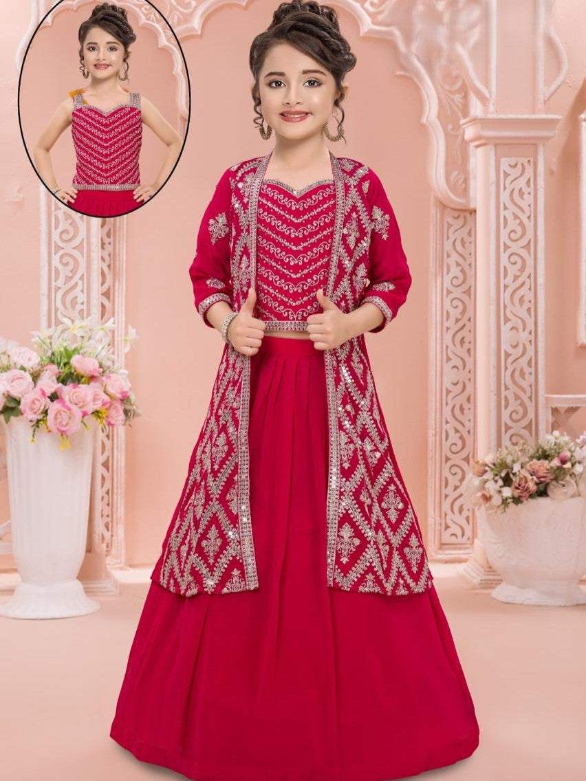 Pihu Lehenga Suit with Jacket - Roop Darshan