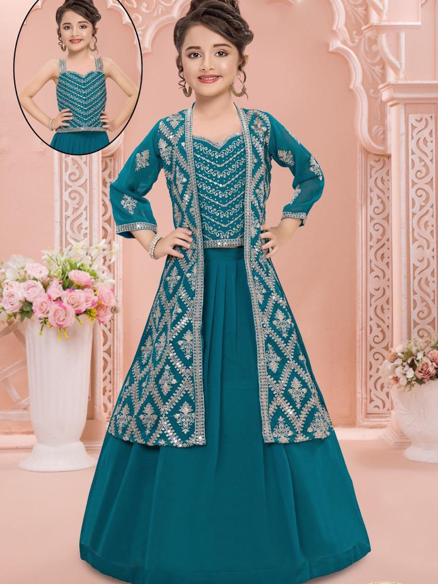 Pihu Lehenga Suit with Jacket - Roop Darshan