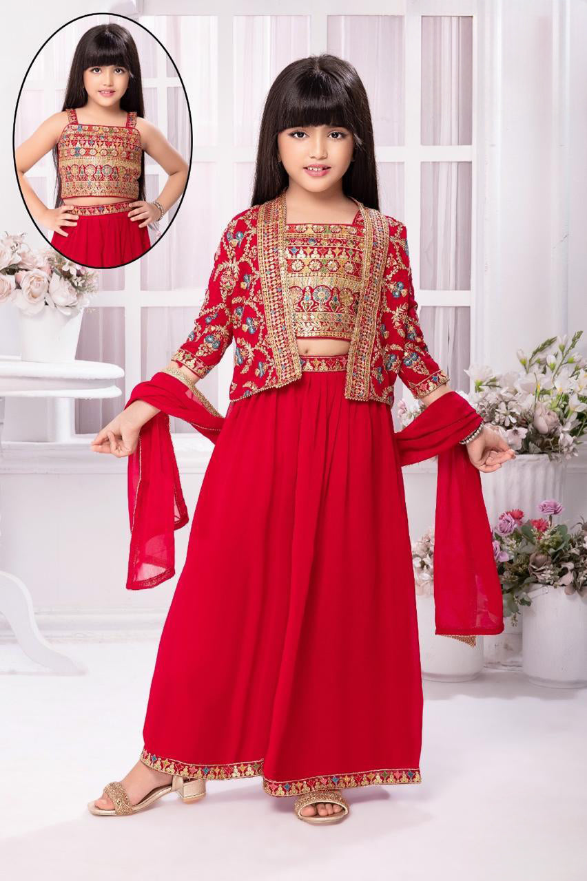 Samaira Palazzo Suit with Jacket - Roop Darshan
