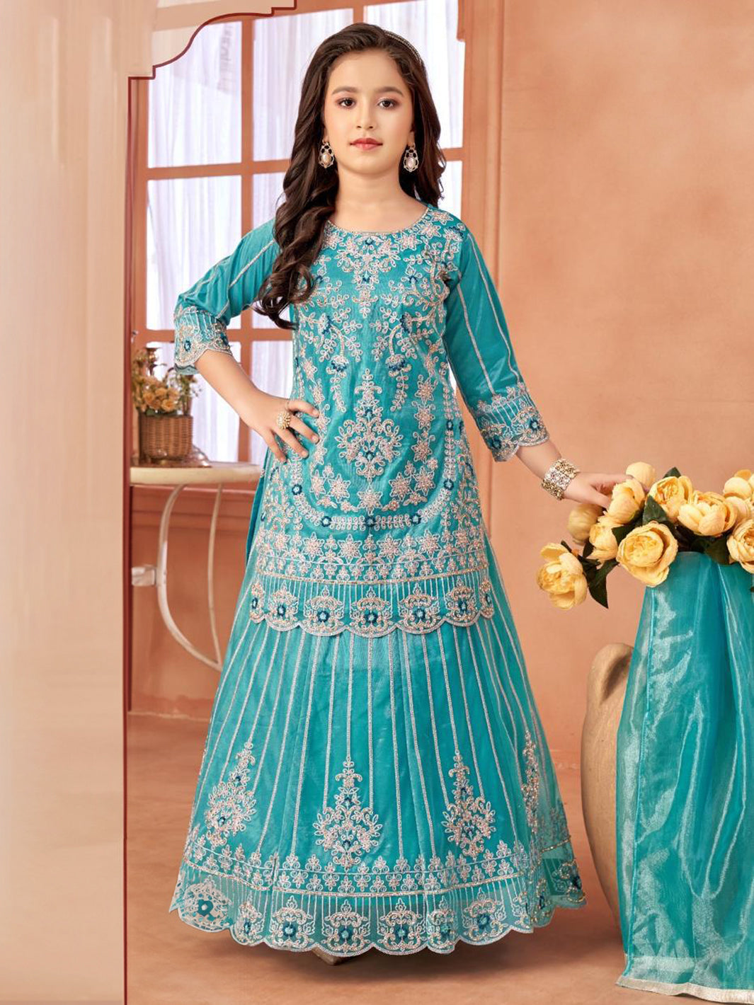 Suman Long Top Lehenga Suit - Roop Darshan