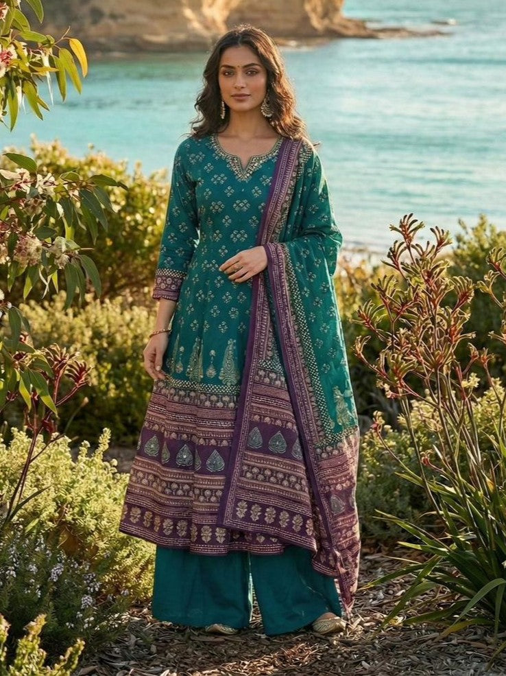 Mitali Flair Palazzo Suit - Roop Darshan